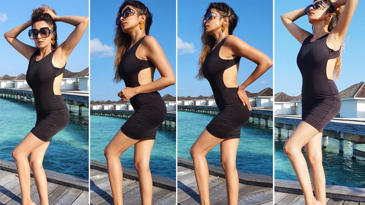 Tina Datta Wears Rs 3K Black Dress For Her Maldives Vacay Tina Datta Wears Rs 3K Black Dress For Her Maldives Vacay