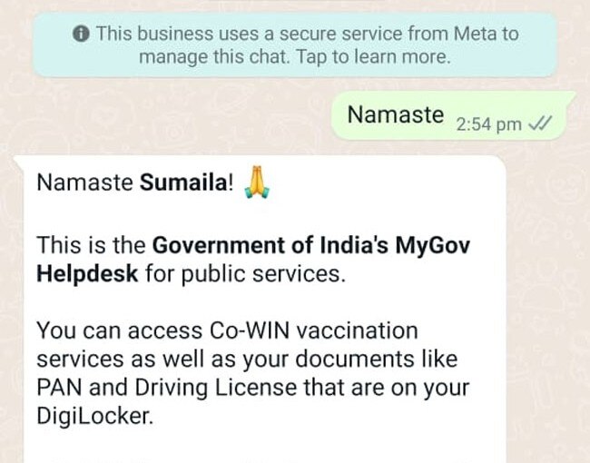Type Namaste Hi To MyGov HelpDesk Chatbot type-namaste-hi-to-mygov-helpdesk-chatbot
