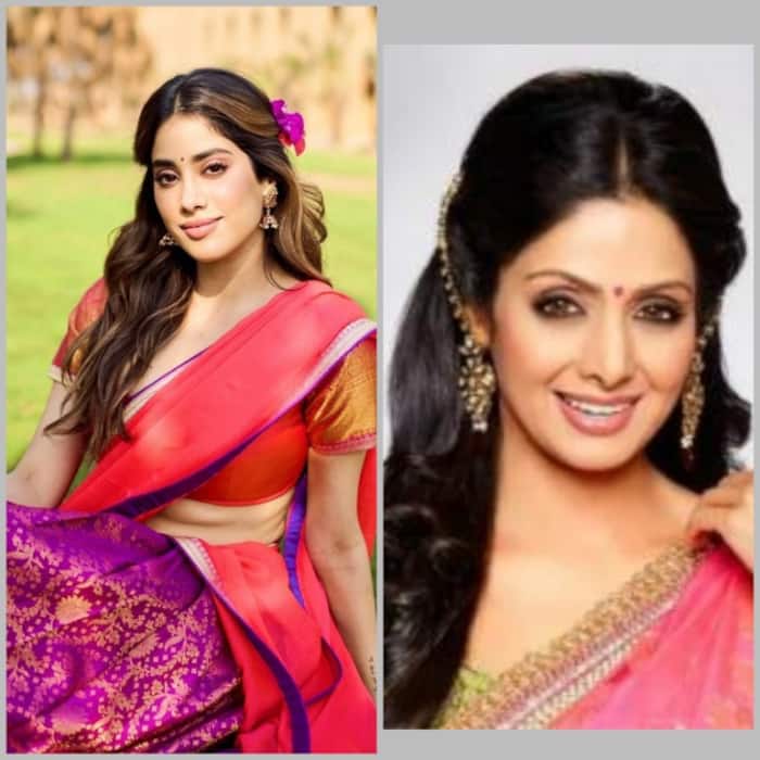 Unbelievable! Janhvi Kapoor and Sridevi twin in South Indian look.