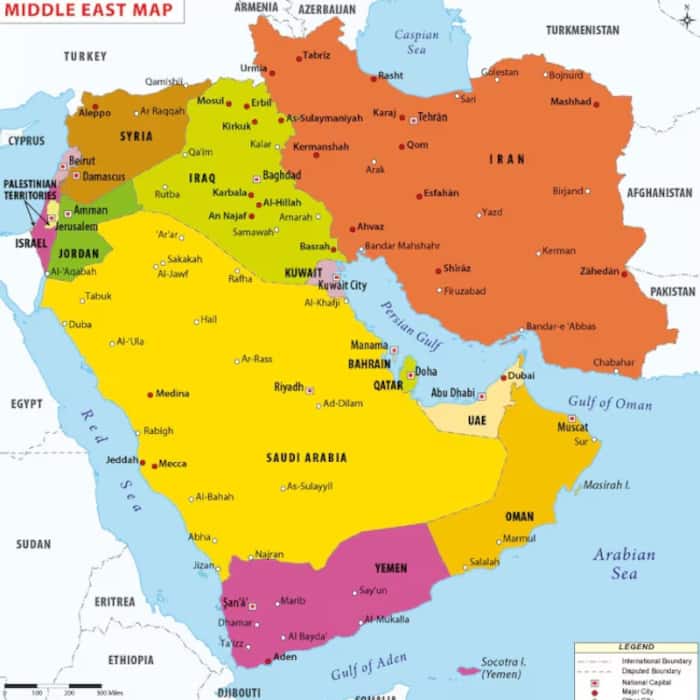 Understanding the difference between Middle East  Gulf region  and West Asia