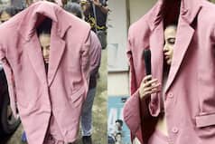 Uorfi Javed Rocks an Oversized Pink Pantsuit And Of Course There's a Weird Twist in Her Appearance! See Viral Pics