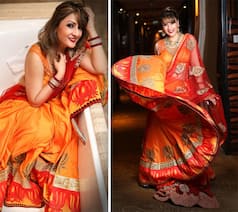 Urvashi Dholakia Will Amp Up Your Festive Mood in Yellow-Red Lehenga as She Poses in a Bathtub