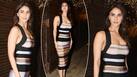 Vaani Kapoor Stuns in Striped Bandage Midi Dress Worth Rs 1 Lakh For Kartik Aaryan's Birthday Bash - Check Viral Photos