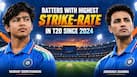 Vaibhav Sooryavanshi to Abhishek Sharma: Batters with HIGHEST strike-rates in T20 cricket since 2024 Vaibhav Sooryavanshi to Abhishek Sharma: Batters with HIGHEST strike-rates in T20 cricket since 2024