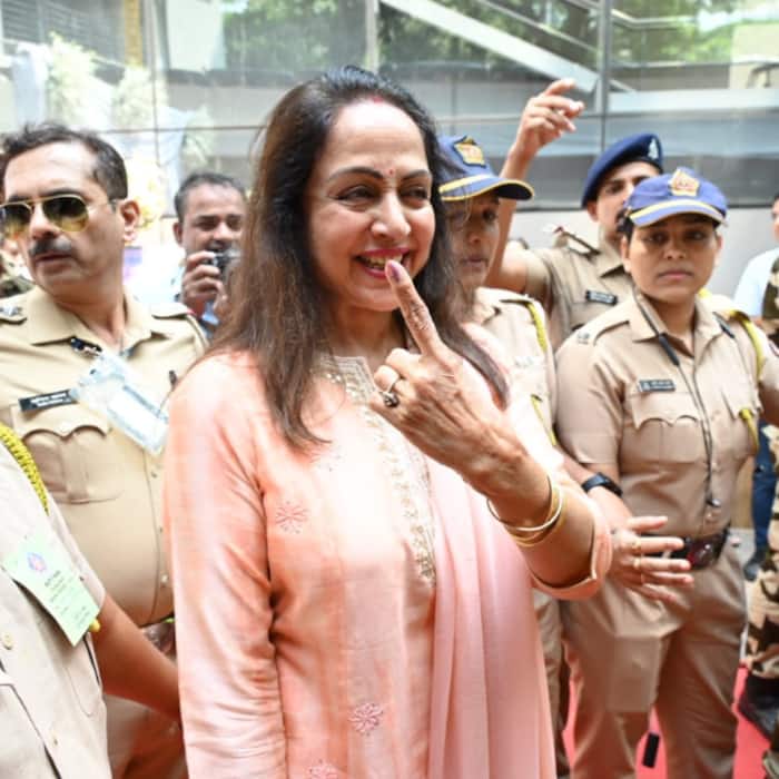 Veteran Actress Hema Malini Flaunts Her Vote