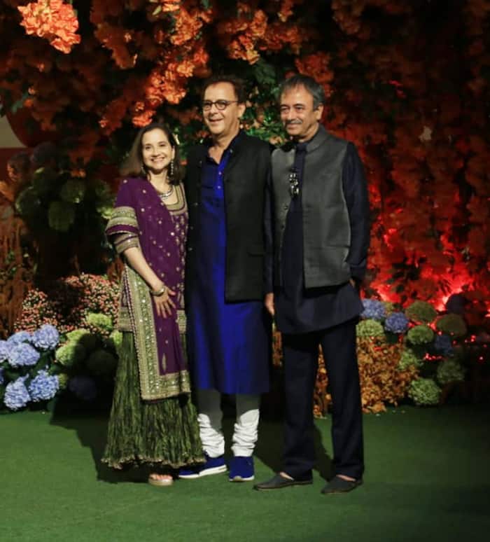 Vidhu Vinod Chopra with his wife Anupama Chopra at Radhika Merchant     Anant Ambani   s engagement