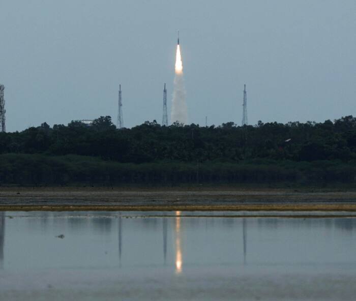Vikram-1 Test Flight-1 lifts off from the Satish Dhawan Space Centre