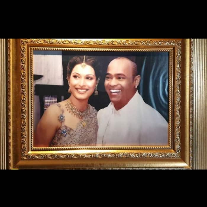 Vinod Kambli s home has a special decorated wall with his marriage potrait