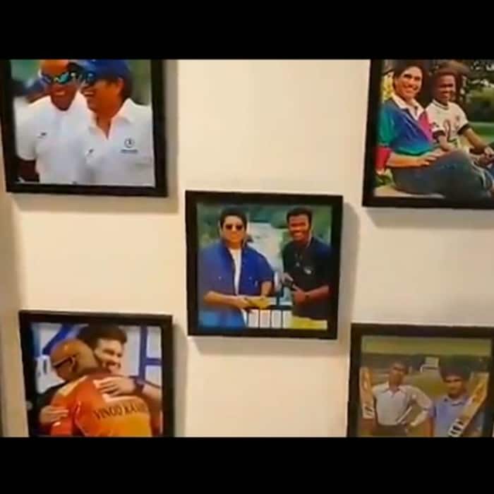 Vinod Kambli s home has special decorated wall with pictures of himself with Sachin Tendulkar