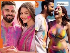 Virat Kohli and Anushka Sharma play Holi before Champions Trophy, know truth behind viral pics