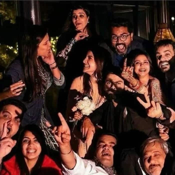 Virat Kohli and Anushka Sharma with friends and relatives at post wedding party