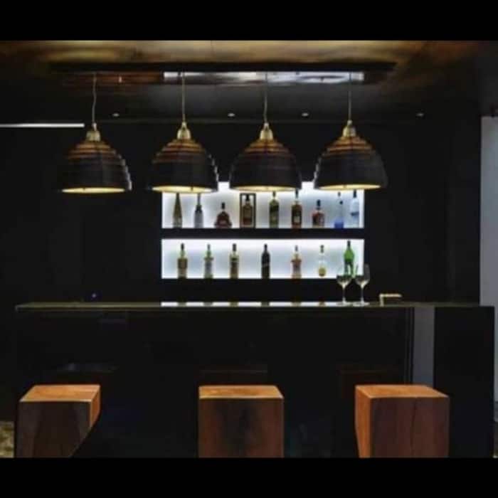 Virat Kohli has a classy bar area in his Gurgaon home