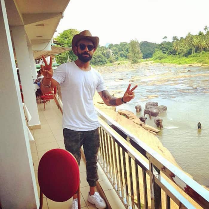 Virat Kohli shares a picture during his outing
