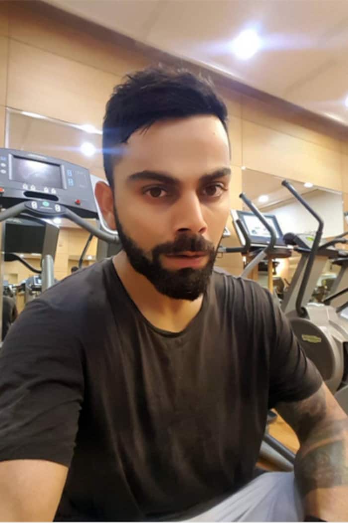 Virat Kohli shares a picture from his gym