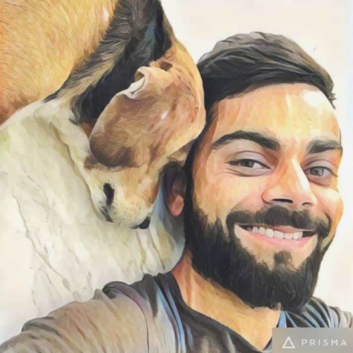 Virat Kohli shares a picture with his pet Bruno