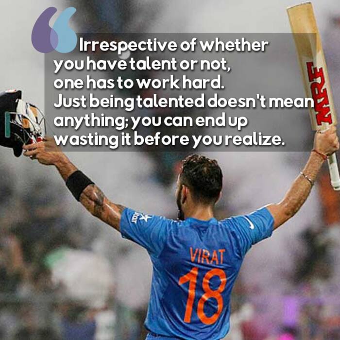 Virat Kohli and his inspirational quote