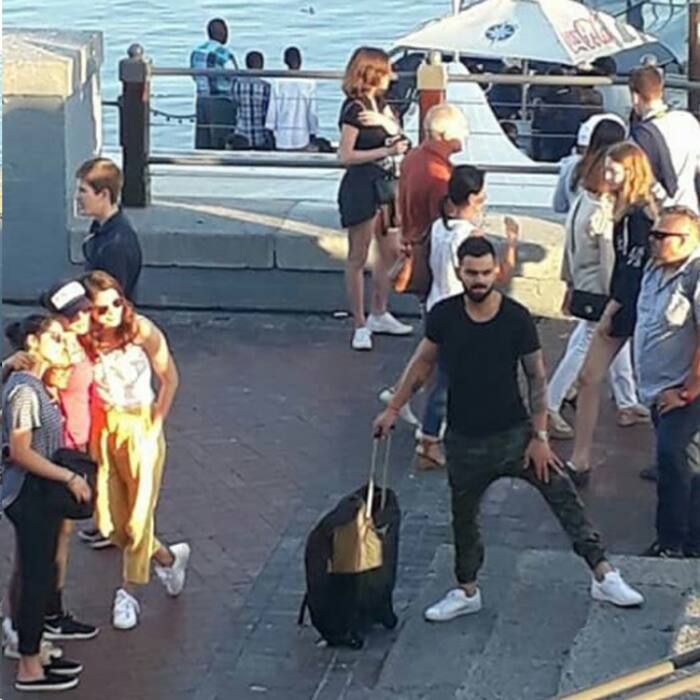 Virat Kohli with wife Anushka Sharma at Waterfront in Cape Town