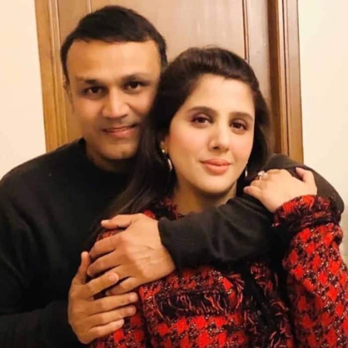 Virender Sehwag and his wife Aarti Ahlawat