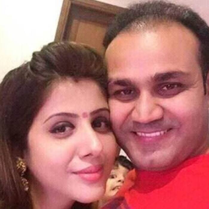 Virender Sehwag, renowned for his aggressive batting, and Aarti share two children—Aryavir, born in 2007, and Vedant, born in 2010
