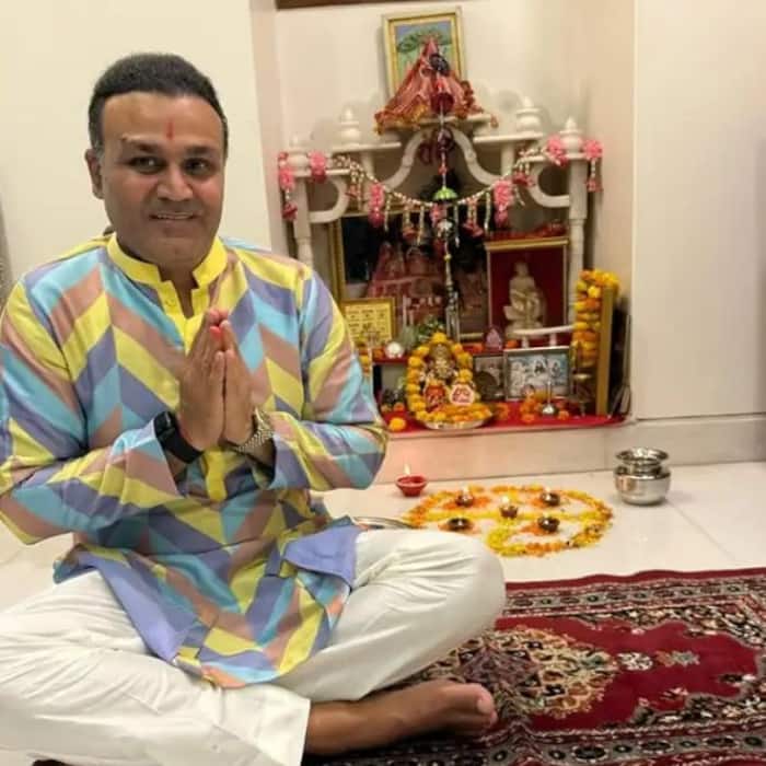 Virender Sehwags home also has a courtyard temple