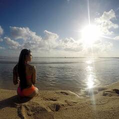 Bigg Boss contestant VJ Bani hot travel pictures of beaches and deserts